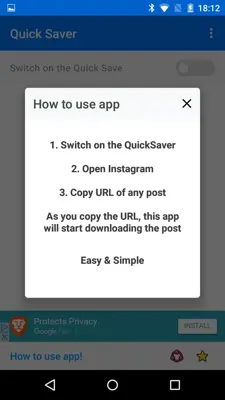 Quick Saver android App screenshot 0