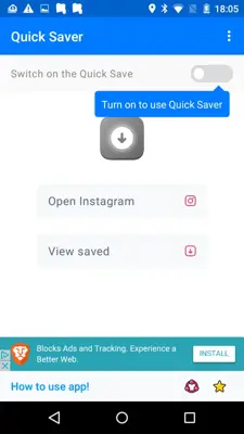 Quick Saver android App screenshot 1